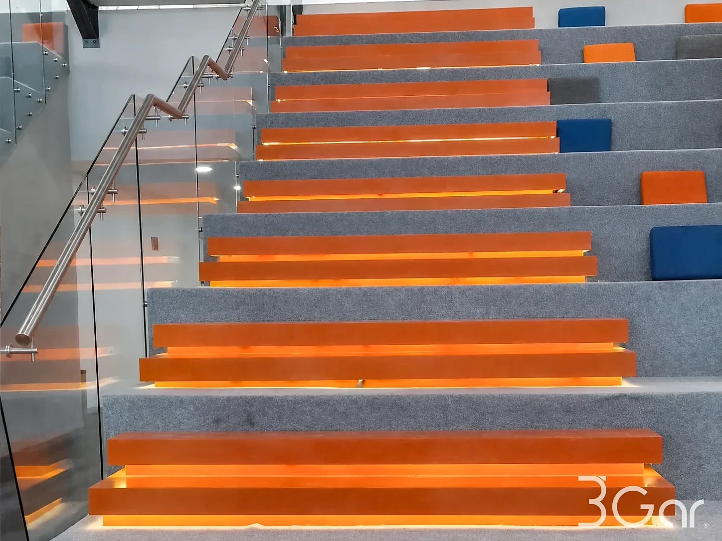 Escalones de diseño especial de superficie sólida
