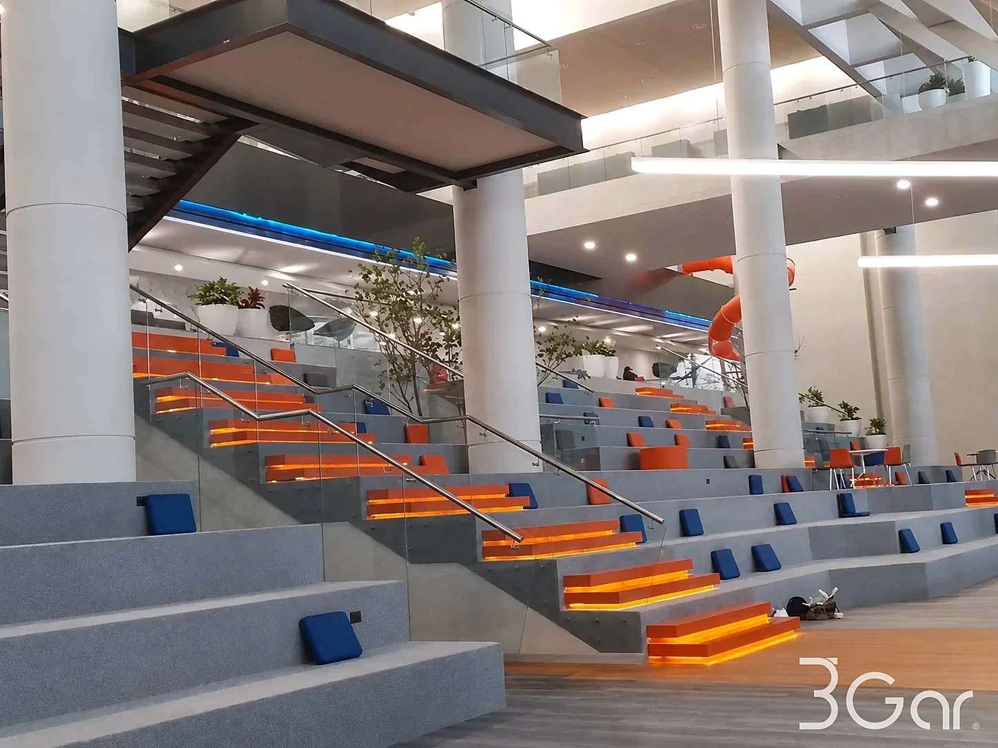 Escaleras diseño especial de superficie sólida