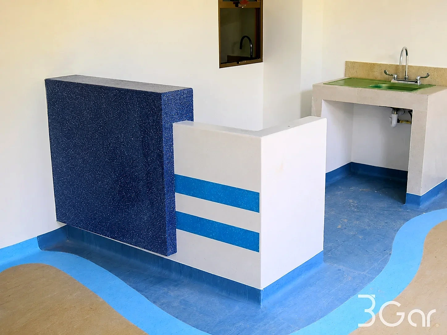 Mueble de central de enfermeras de superficie sólida