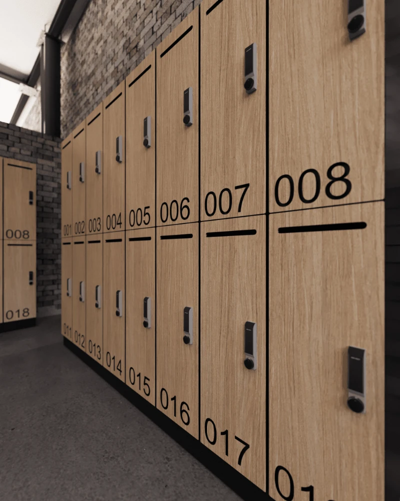 Locker de compacto fenólico de 2 puertas
