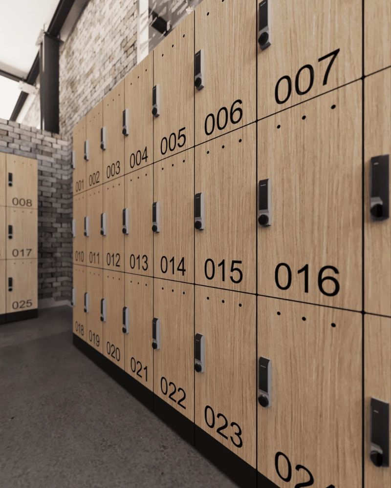 Locker de compacto fenólico de 3 puertas