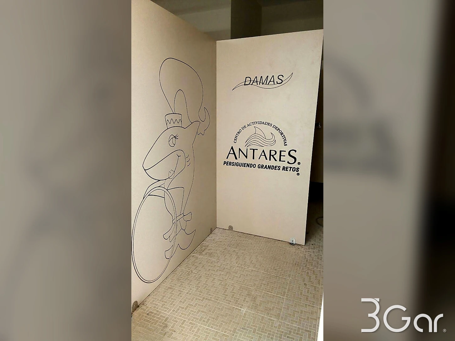 Mampara sanitaria 3Gar línea Carve